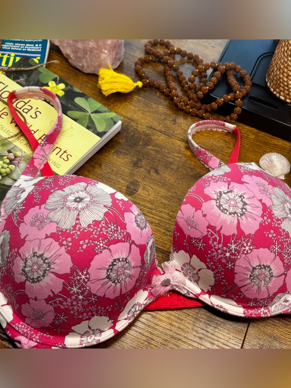 Victorias Secret Floral Pink Underwire Push-Up Bra Unworn